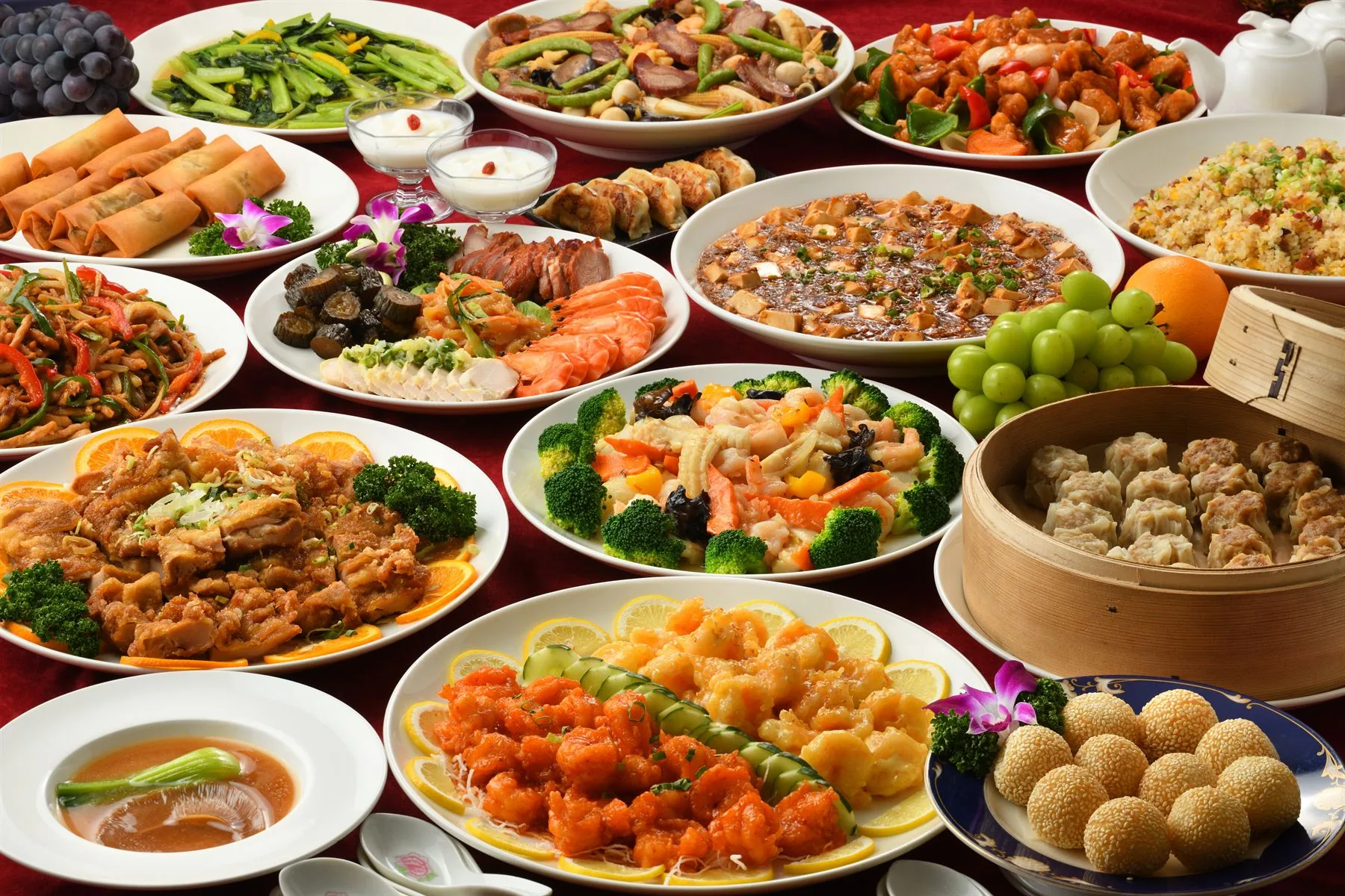 本格中華の宴会料理（一例）